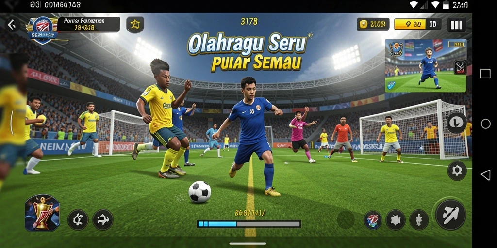 Tampilan gameplay menarik dari game olahraga 3178 yang mendebarkan.