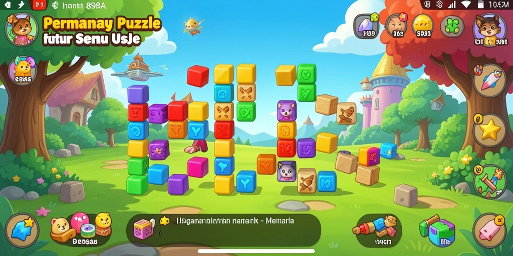 Tampilan gameplay mendebarkan dari permainan Puzzle 898A.