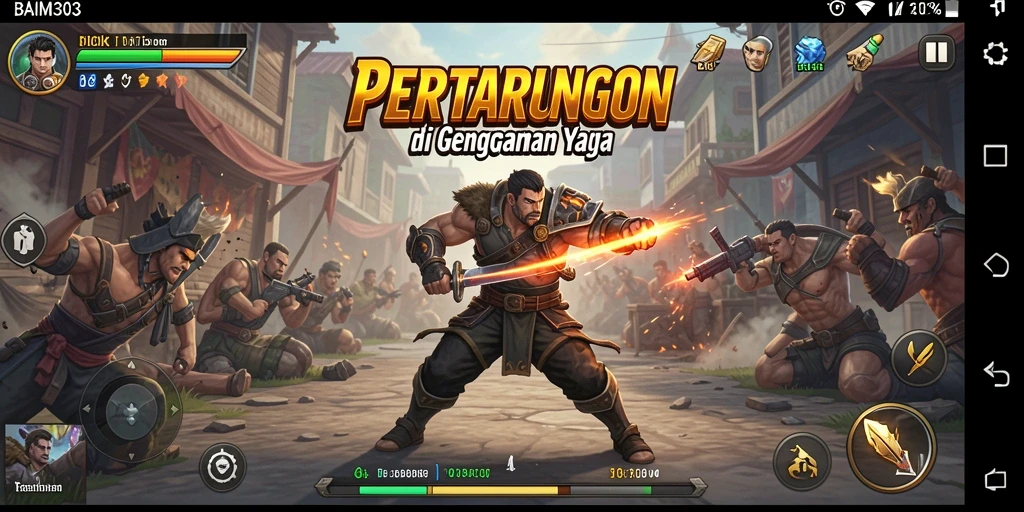 Gameplay seru dan mendebarkan dari BAIM303 dalam pertarungan Fighting.