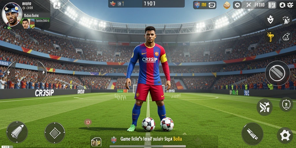 Screenshot gameplay CR7SIP menunjukkan karakter dan item dalam aksi Idle.