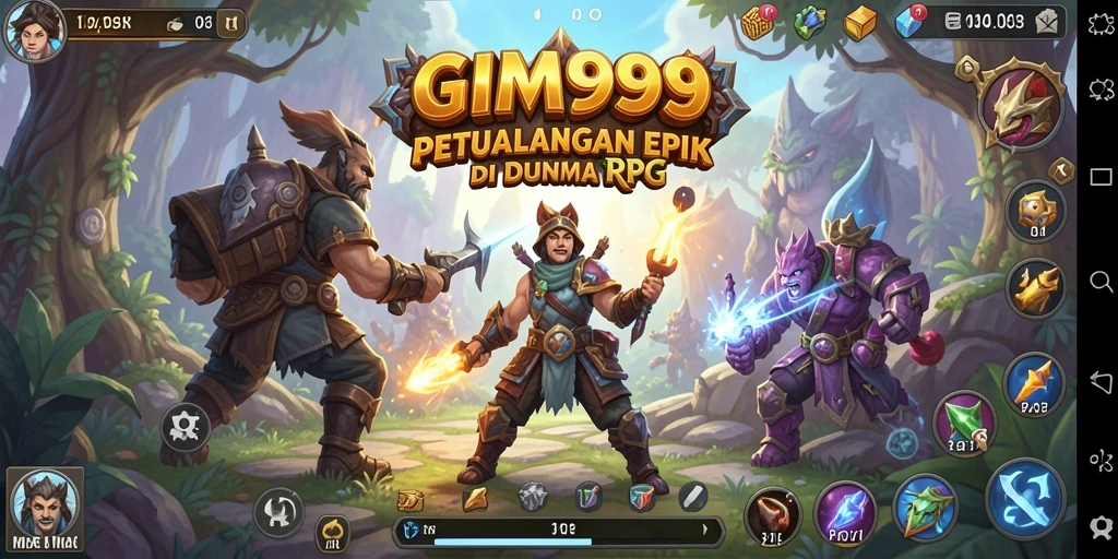 Tampilan gameplay seru dan mendebarkan dalam GIM999.