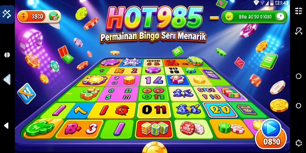 Tampilan gameplay HOT985 yang menarik dan penuh warna.