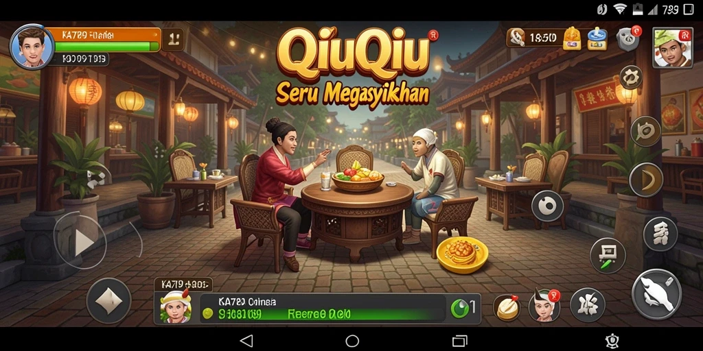 Tampilan game QiuQiu yang seru dan interaktif.