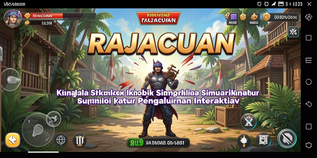 Tangkapan layar menunjukkan gameplay interaktif RAJACUAN yang menarik.