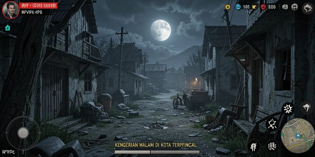 Screeshot gameplay RPVIP6 yang menunjukkan suasana mencekam.