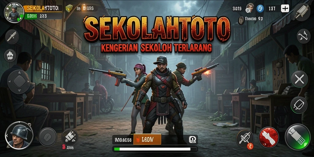 Tangkapan layar dari gameplay SEKOLAHTOTO yang mencekam.