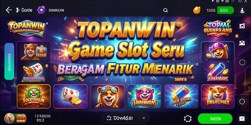Screenshot gameplay TOPANWIN dengan visual slot yang menarik dan interaktif.