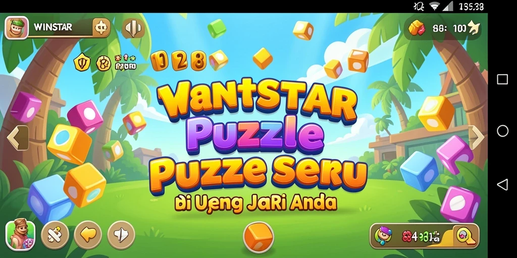 Gameplay seru WINSTAR dengan tantangan Puzzle menarik.