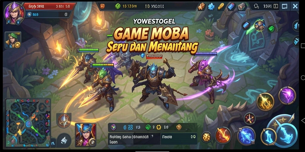 Gameplay seru YOWESTOGEL menampilkan pertarungan tim yang intens.